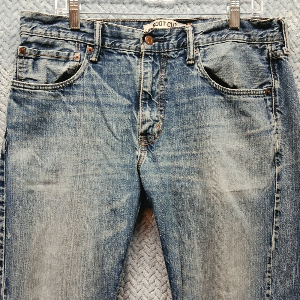 Y2K Levi 527 Slim Bootcut Jeans Mens 34x34 Medium Wash Blue Cotton Denim